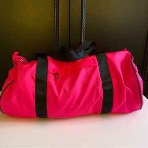 Duffel Bag Pink with Black Straps